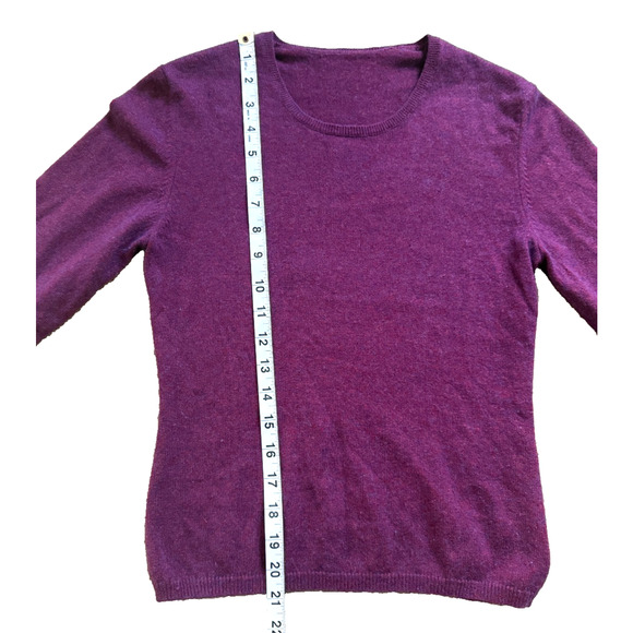 Eric Bompard Cashmere Silk Sweater Mauve Grape Crewneck Pullover Luxury KVSS MAR - Picture 10 of 11